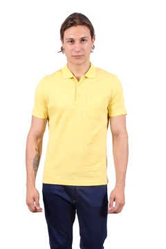 Needion - Diandor Polo Yaka Erkek T-Shirt Sarı 1917400