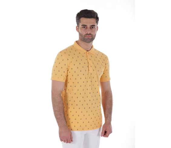 Needion - Diandor Polo Yaka Erkek T-Shirt Sarı/Yellow 1917040