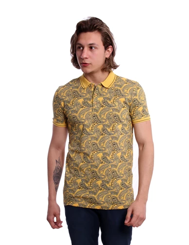Needion - Diandor Polo Yaka Erkek T-Shirt Sarı/Yellow 1917053