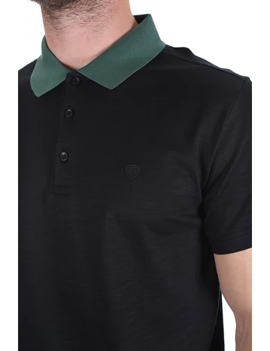 Needion - Diandor Polo Yaka Erkek T-Shirt Siyah-Yeşil/Black-Green 2117200