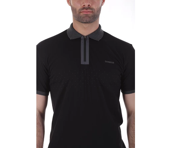 Needion - Diandor Polo Yaka Erkek T-Shirt Siyah/Black 2017031