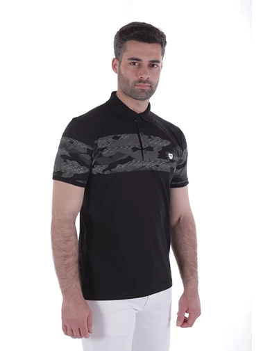Needion - Diandor Polo Yaka Erkek T-Shirt Siyah/Black 2017037