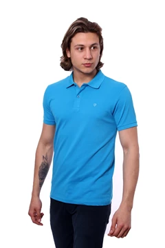Needion - Diandor Polo Yaka Erkek T-Shirt Turkuaz/Turquoise 1817016