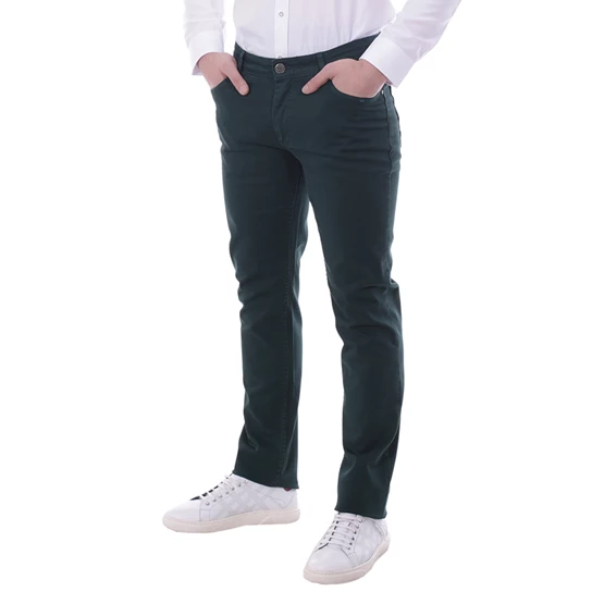 Needion - Diandor Slim Fit 5 Cepli Erkek Pantolon K.Yeşil/D.Green 1823002