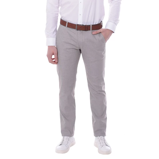 Needion - Diandor Slim Fit Yandan Cepli Erkek Pantolon 3006 Vizon/Mink 2013006