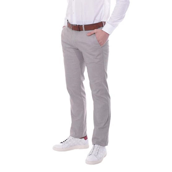 Needion - Diandor Slim Fit Yandan Cepli Erkek Pantolon 3006 Vizon/Mink 2013006