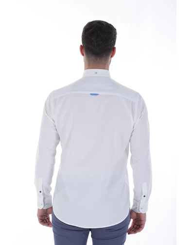 Needion - Diandor Uzun Kollu Erkek Gömlek Beyaz/White 1912007