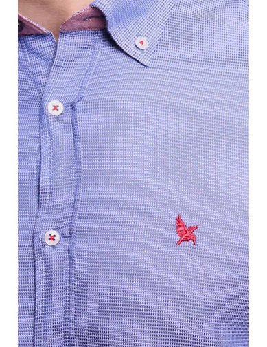 Needion - Diandor Uzun Kollu Erkek Gömlek Koyu Mavi 1912012
