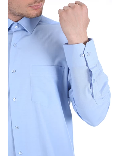 Needion - Diandor Uzun Kollu Erkek Gömlek Mavi/Blue 2012020