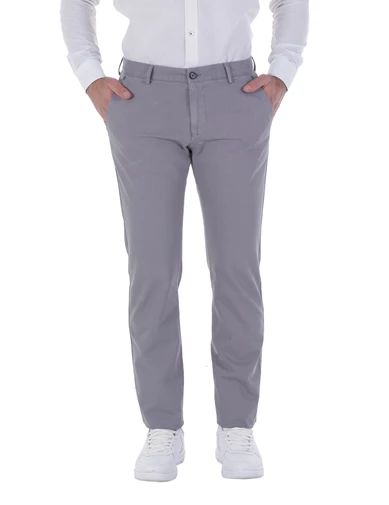 Needion - Diandor Yandan Cepli Slim Fit Erkek Pantolon Gri/Grey 1923012