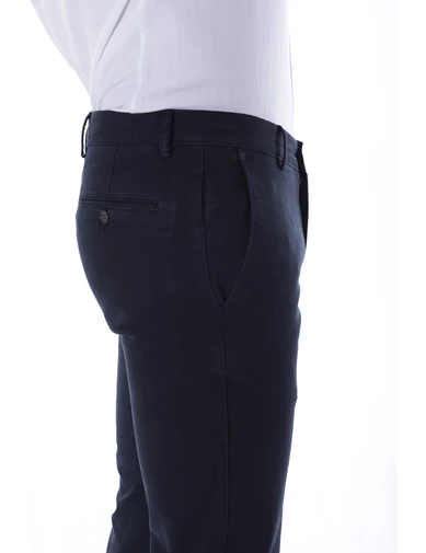 Needion - Diandor Yandan Cepli Slim Fit Erkek Pantolon Lacivert/Navy 1923012