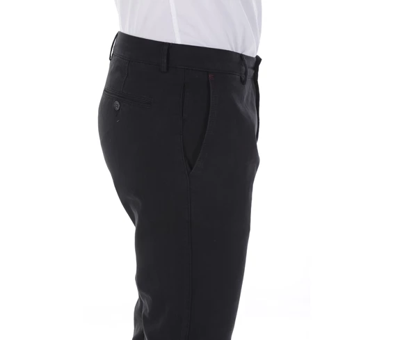 Needion - Diandor Yandan Cepli Slim Fit Erkek Pantolon Siyah/Black 1923012