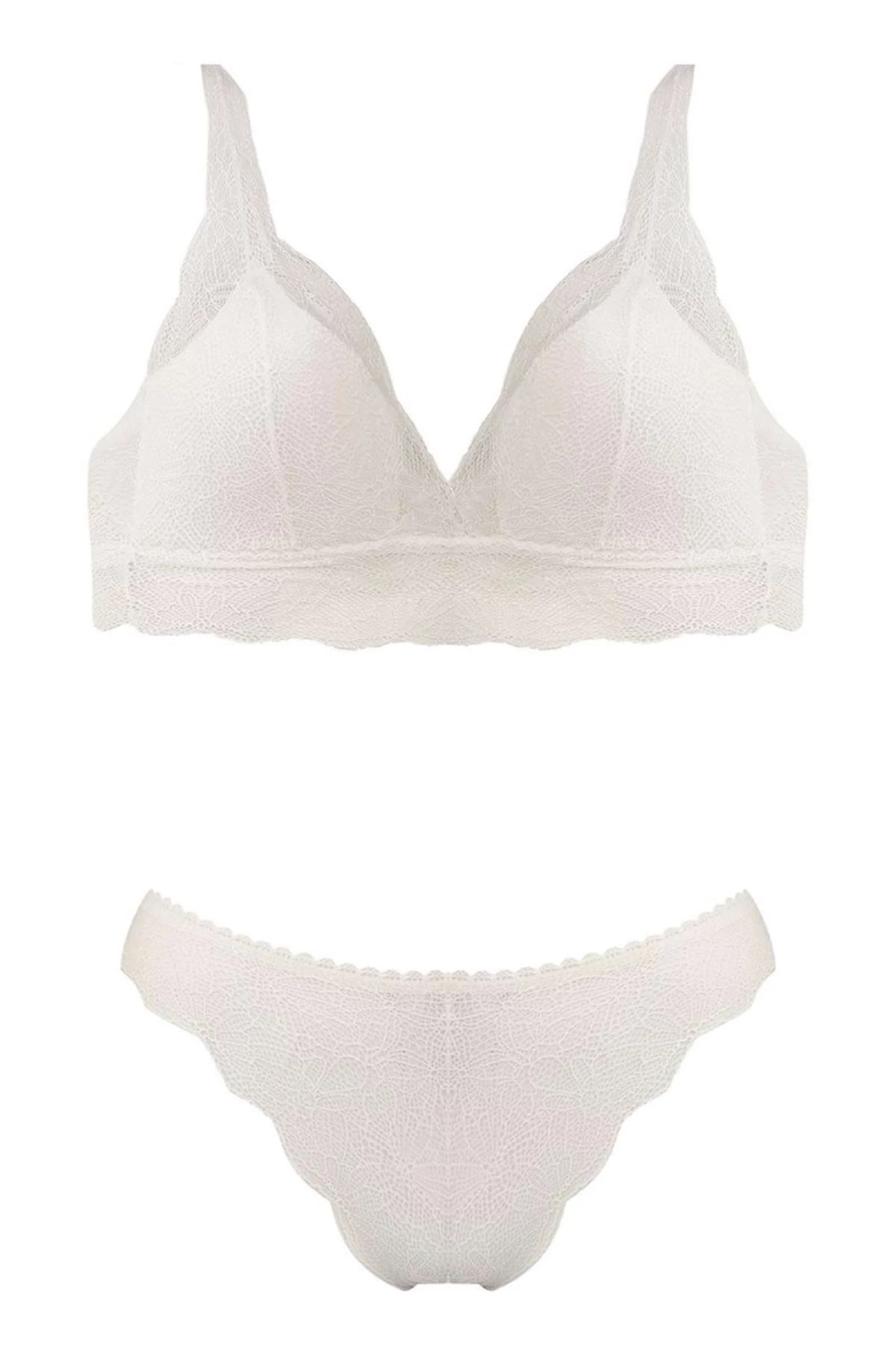Needion - édiangela Desteksiz Bralet Sütyen Takım Ekru