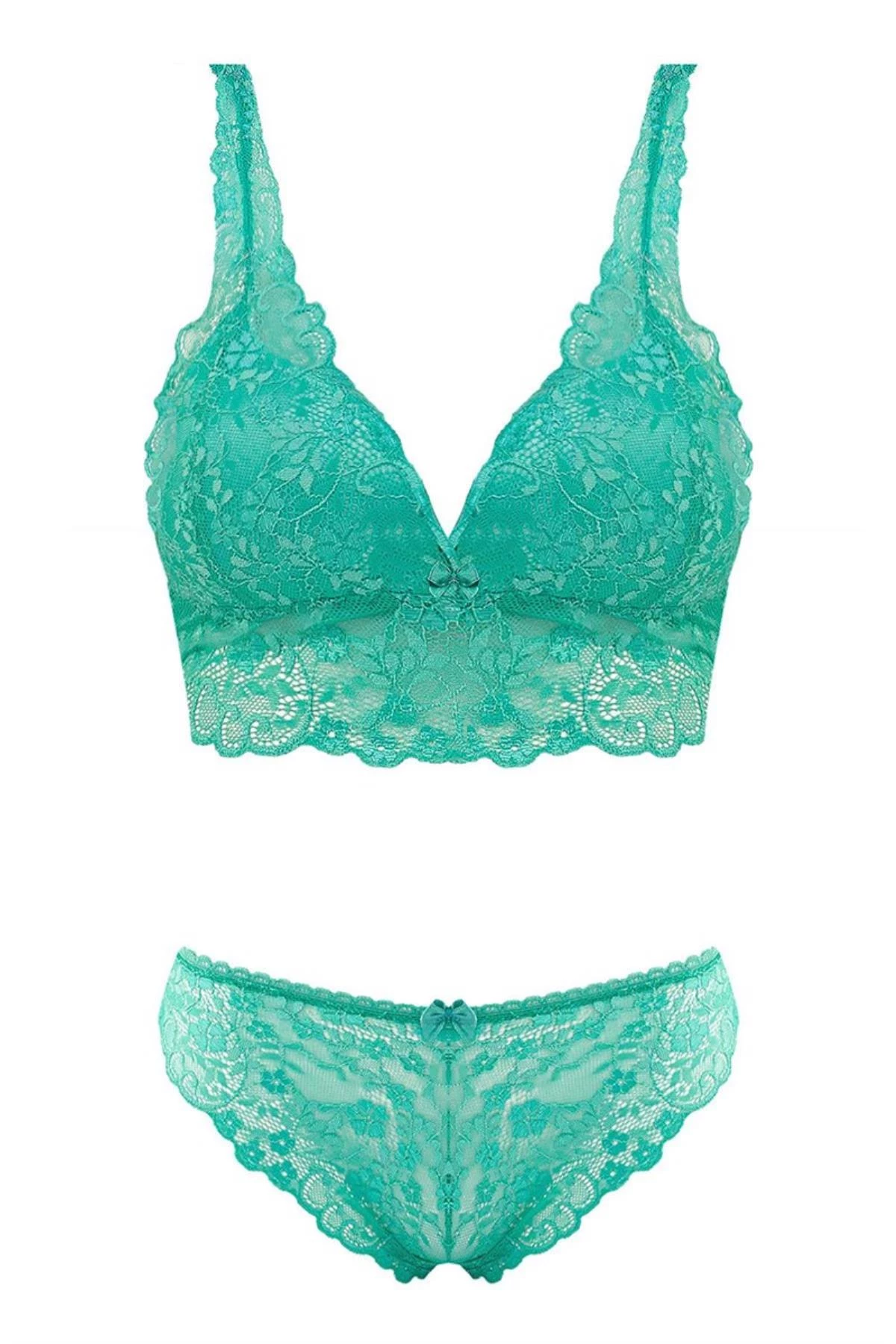 Needion - édiangela Desteksiz Bralet Sütyen Takım Su Yeşili