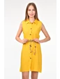 Needion - DRR Moda Gömlek Yaka Bol Kesim Tunik/Elbise Sarı S