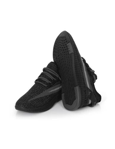 Needion - Dynamic Koşu Antrenman ve Yürüyüş Spor Ayakkabısı Siyah Gri