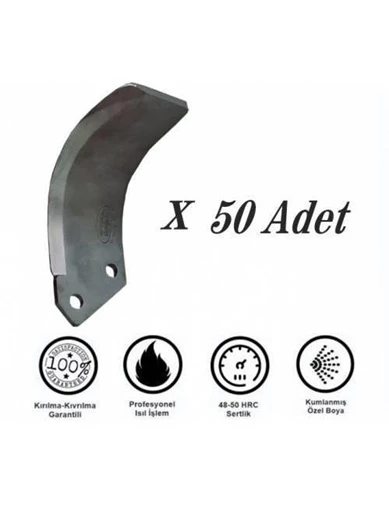 Needion - Ekstra Çelik C Tipi Rotovatör Bıçağı 7 mm 50 Adet-Hisarlar Uyumlu