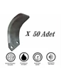 Needion - Ekstra Çelik C Tipi Rotovatör Bıçağı 7 mm 50 Adet-Yüksan Uyumlu