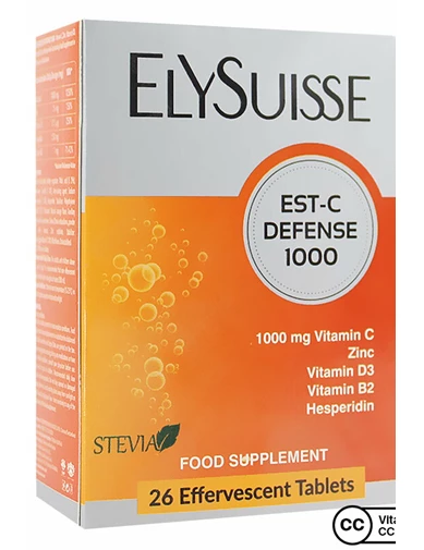 Needion - Elysuisse Est-c Defense 1000 C Vitamini 26 Efervesan Tablet - Portakal