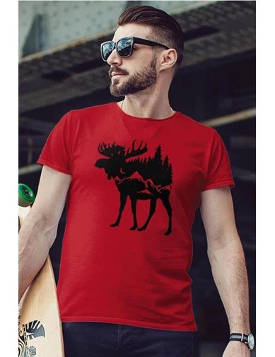 Needion - Erk Kırmızı Outdoor Erkek Tshirt - Tişört
