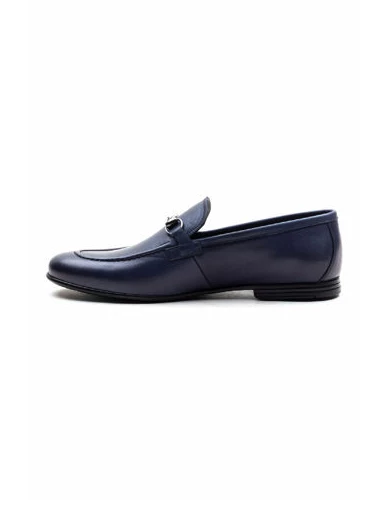 Needion - Erkek Deri Klasik Ayakkabı LACIVERT GLR2128228-H