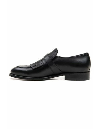 Needion - Erkek Deri Siyah Tokalı Klasik Ayakkabı SIYAH GLR2028486-N-2