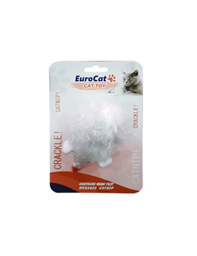 Needion - EuroCat Kedi Oyuncağı Beyaz Fare