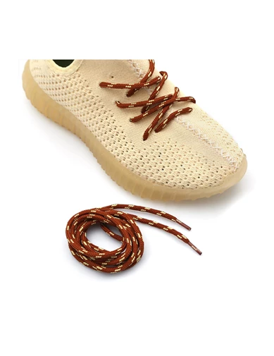 Needion - Exclusive Kahve Sarı Ayakkabı Bağcığı