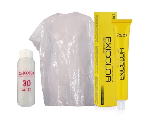 Needion - Exicolor Saç Boyası Tüp 60 ml - 1001 Ekstra Küllü Açık Sarı + 30 Volüm Peroksit + Boya Naylonu