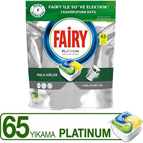 Fairy Platinum Bulaşık Makinesi Deterjanı Kapsülü Limon Kokulu 65 ...