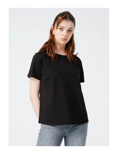 Needion - Fashion Friends Kadın Siyah Tişört