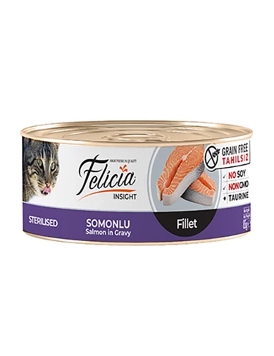 Needion - Felicia Tahılsız Sterilised Somonlu Fileto Kısırlaştırılmış Kedi Konservesi