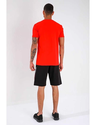 Needion - FORINNS Erkek Kırmızı Kısa Kollu T-Shirt