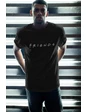 Needion - Friends 01 Siyah Erkek Oversize Tshirt - Tişört M