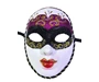 Needion - Fuşya Renk Masquerade Simli Yılbaşı Parti Maskesi Tam Yüz Yetişkin