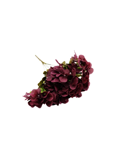 Needion - Gelin El Buketi Ortanca Modeli 7 Başlı Yapay Çiçek Demeti Lüx