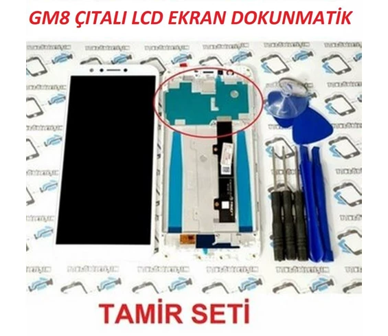 Needion - General Mobile GM8 Lcd Dokunmatik Ekran (ÇITALI) Tamir Seti