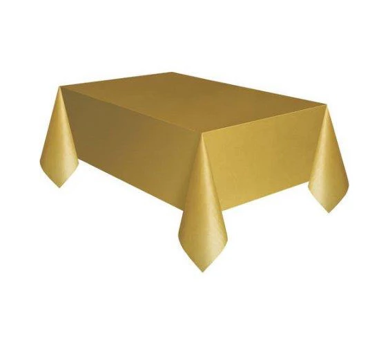 Needion - Gold Renk Plastik Masa Örtüsü 120X180 cm