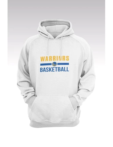 Needion - Golden State Warriors 51 Beyaz Kapşonlu Sweatshirt - Hoodie