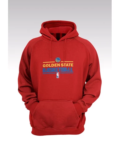 Needion - Golden State Warriors 51 Kırmızı Kapşonlu Sweatshirt - Hoodie