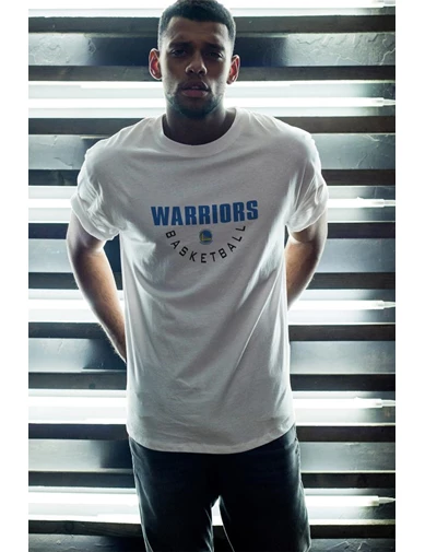 Needion - Golden State Warriors 54 Beyaz Erkek Oversize Tshirt - Tişört