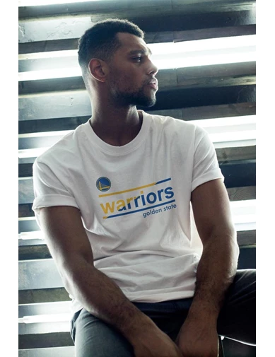 Needion - Golden State Warriors 55 Beyaz Erkek Oversize Tshirt - Tişört