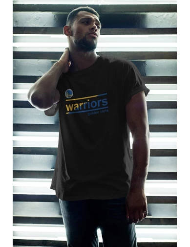 Needion - Golden State Warriors 55 Siyah Erkek Oversize Tshirt - Tişört