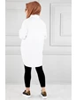 Needion - Gömlek Yaka Çıtçıtlı Tesettür Tunik MLD1012 Beyaz S-M 