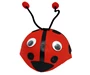 Needion - Gösteriler İçin Ponponlu Kırmızı Renk Uğur Böceği Hayvan Şapkası