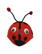 Needion - Gösteriler İçin Ponponlu Kırmızı Renk Uğur Böceği Hayvan Şapkası