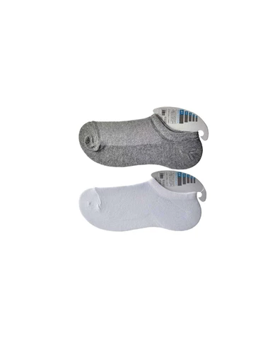 Needion - Gri ve Beyaz Erkek Görünmez Çorap 15 çift