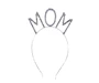 Needion - Gümüş Renk Metal Taşlı Baby Shower Partisi Mom Yazılı Anne Tacı