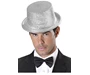 Needion - Gümüş Renk Uzun Plastik Simli Parti Şapkası