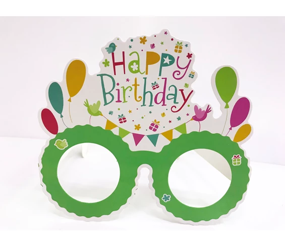 Needion - Happy Birthday Doğum Günü Karton Gözlük 6 Adet